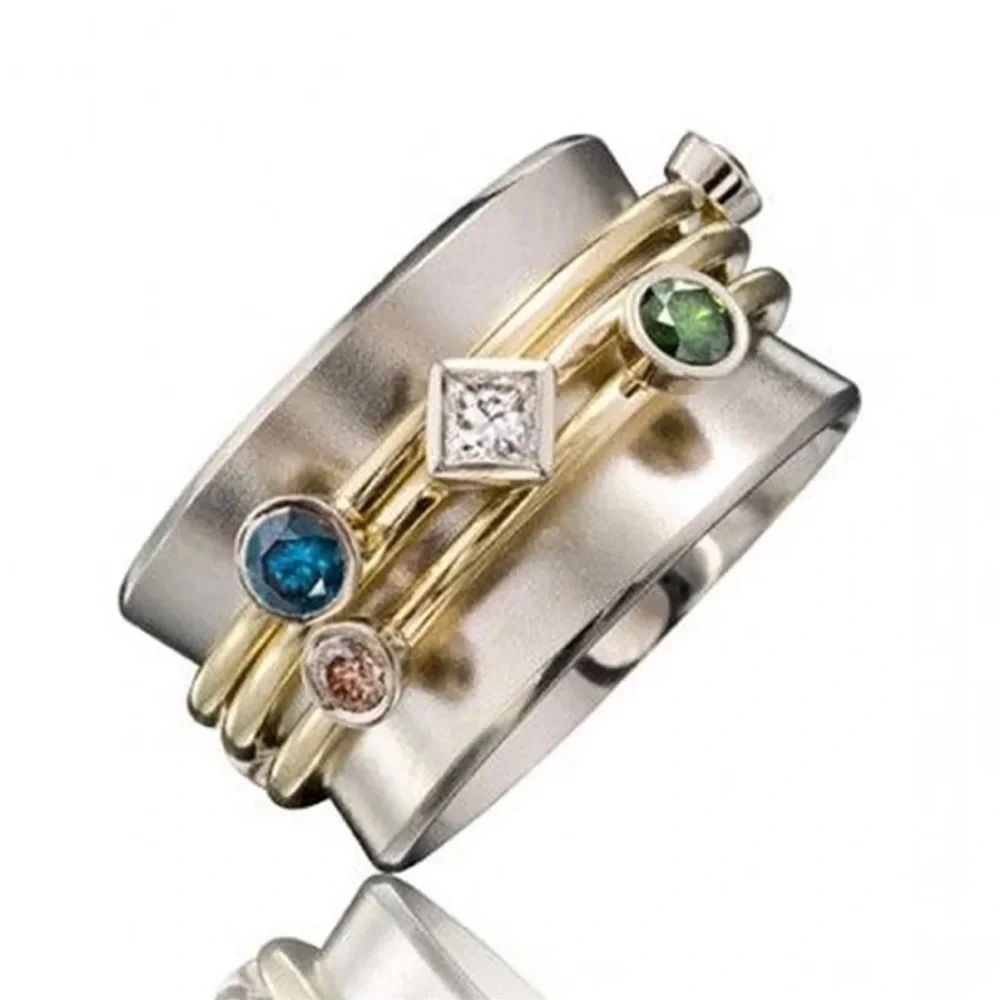 Silver Art Deco Gemstone Ring